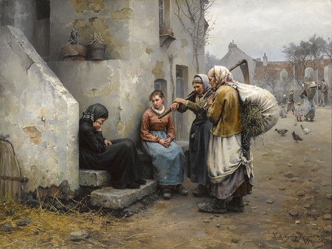 Bereavement (1882) - Daniel Ridgway Knight Tablo