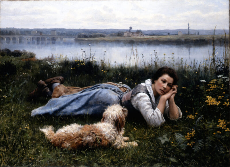 Reverie (1866) - Daniel Ridgway Knight Tablo