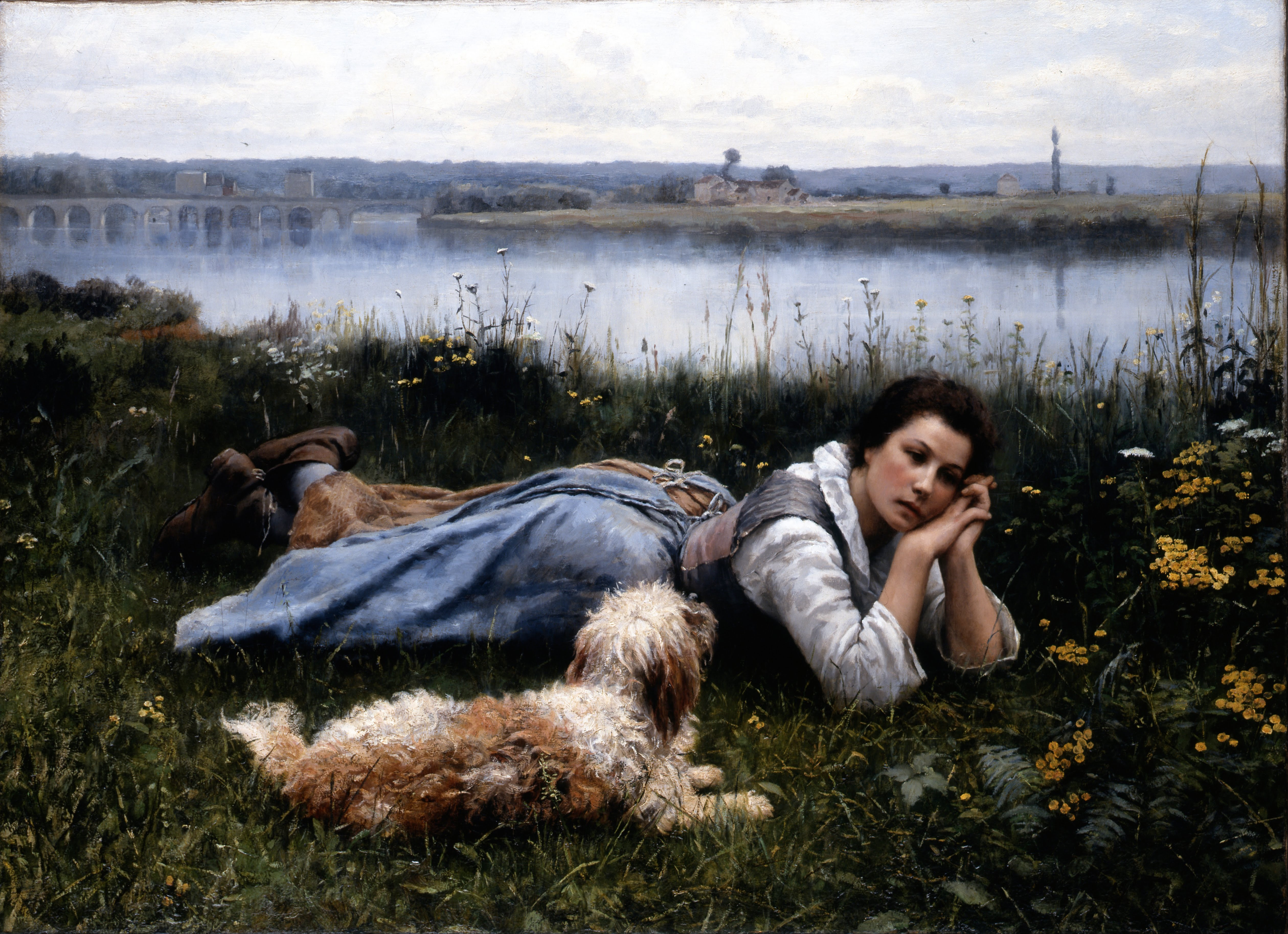 Reverie (1866) - Daniel Ridgway Knight Tablo