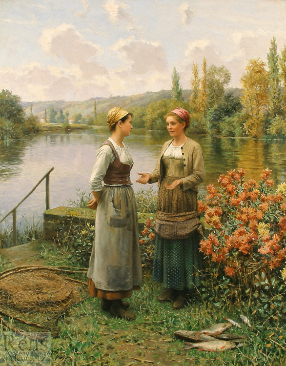 The Days Catch (1900) - Daniel Ridgway Knight Tablo