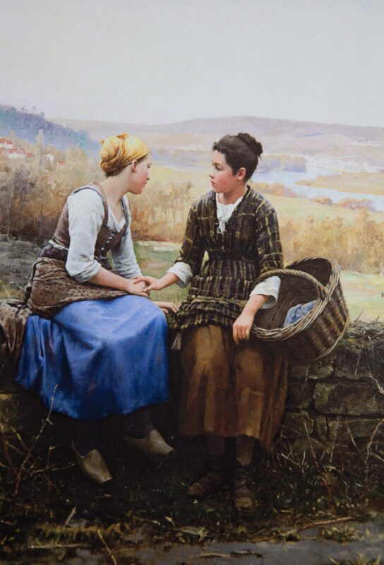 The First Grief (1892) - Daniel Ridgway Knight Tablo