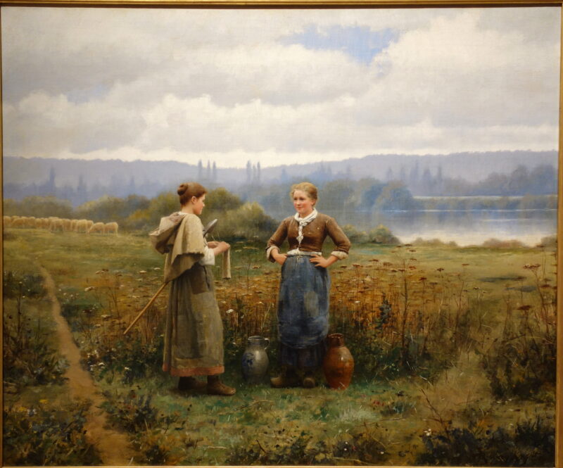 The meeting (1888) – Daniel Ridgway Knight Tablo