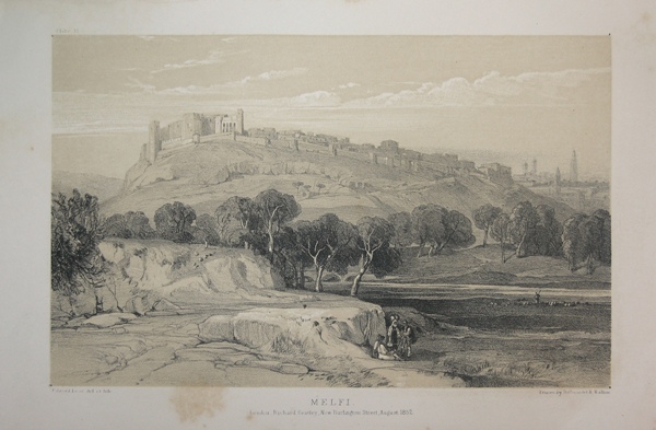 Lithography of Melfi - Edward Lear Tablo