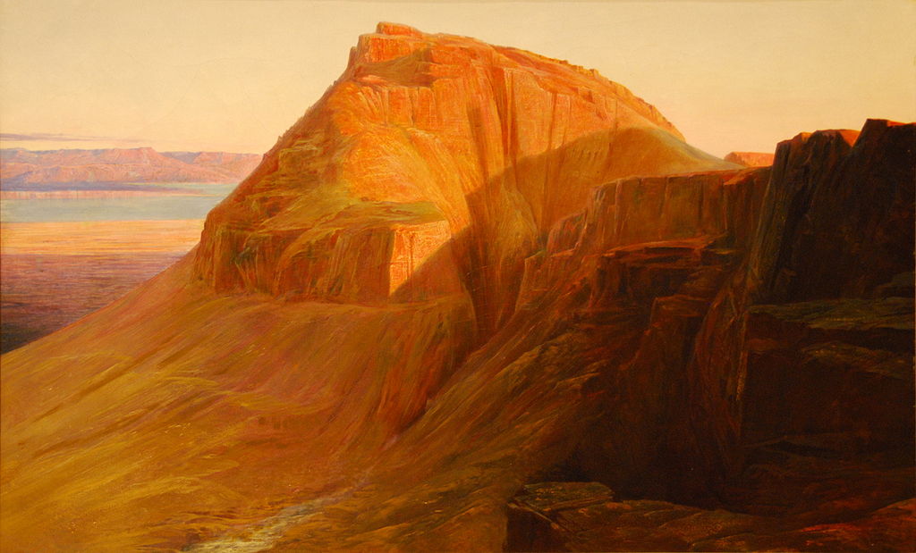 Masada on the Dead Sea (1858) - Edward Lear Tablo