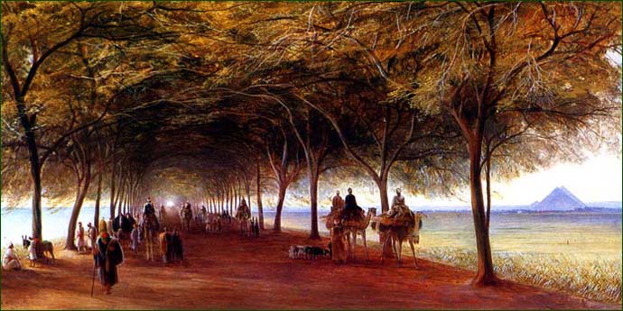 The Pyramids Road, Gizah (1873) – Edward Lear Tablo