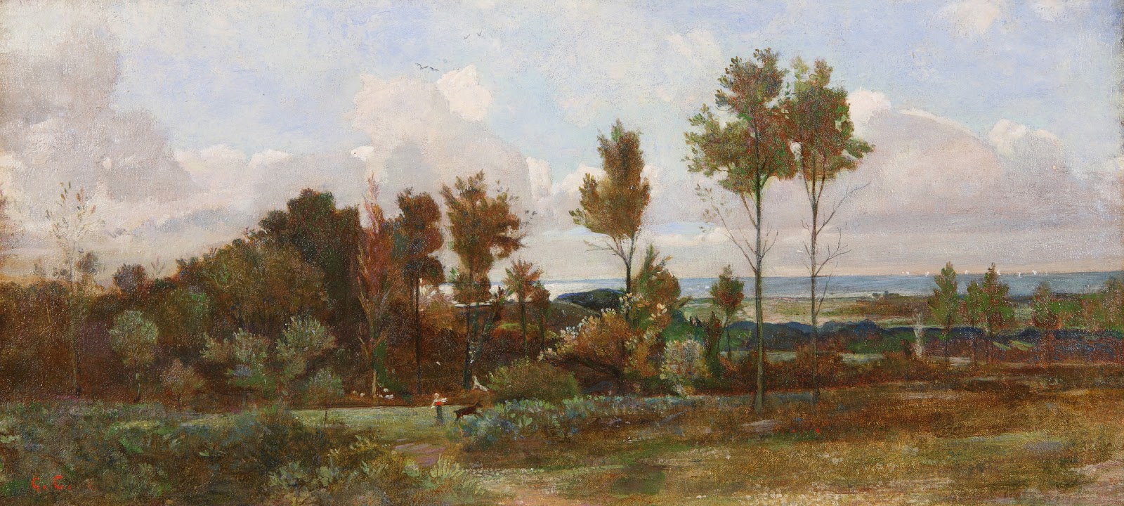 Landscape near the sea (1885) - Giovanni (Nino) Costa Tablo