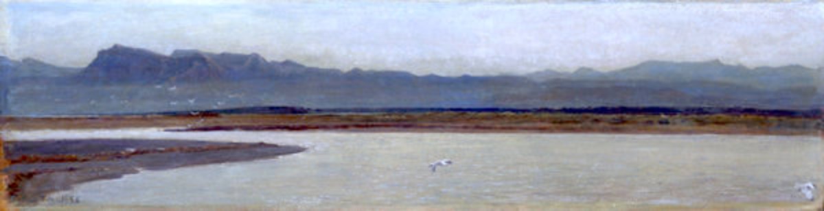 Mouth of the Arno (1895) - Giovanni (Nino) Costa Tablo