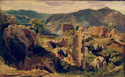 Ruins in the Colli Albani - Giovanni (Nino) Costa Tablo