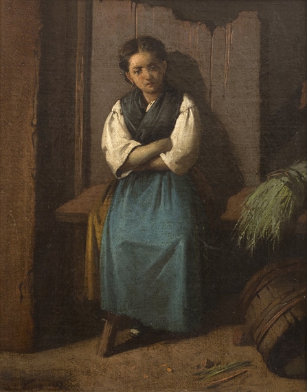 Seated Female (1869) - Giovanni (Nino) Costa Tablo