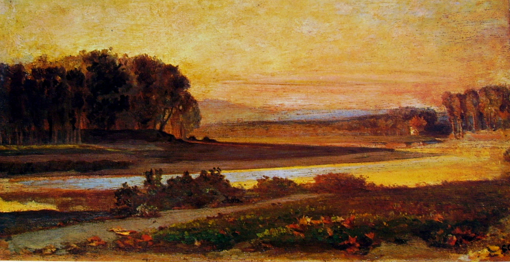 Sunset on the Arno - Giovanni (Nino) Costa Tablo