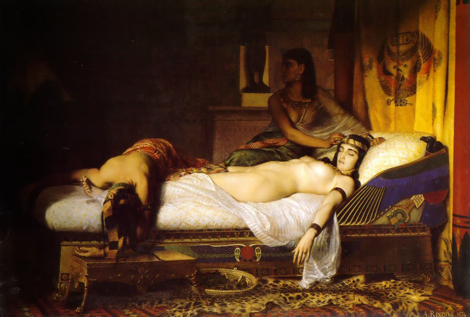 Death of Cleopatra (1874) Jean-André Rixens tablo - Dekolata