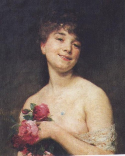 Portrait of Mlle Delagrange – Jean-André Rixens Tablo