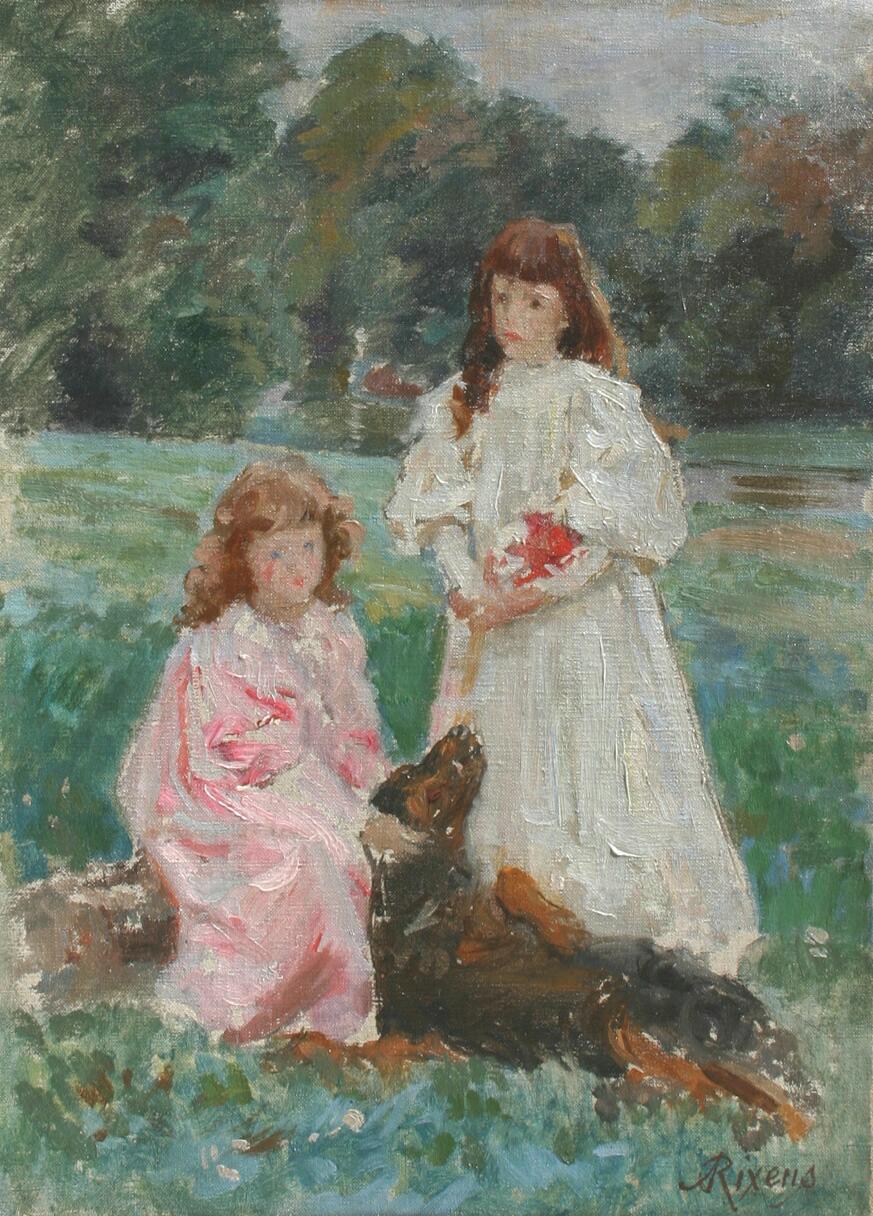 Study of Amacie and Irene De La Grange Jean-André Rixens tablo - Dekolata