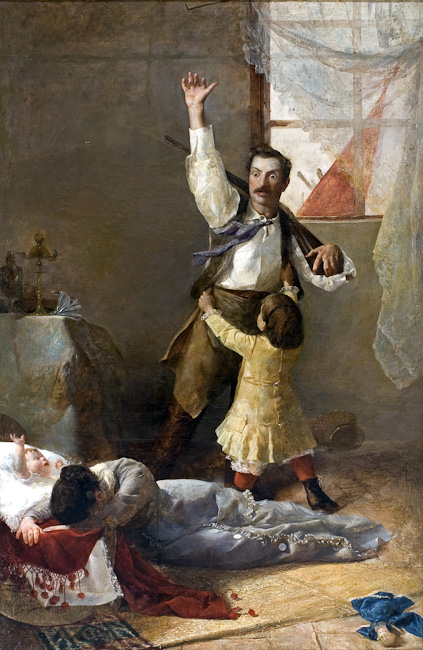 A La Guerra! (1885) José Garnelo tablo - Dekolata