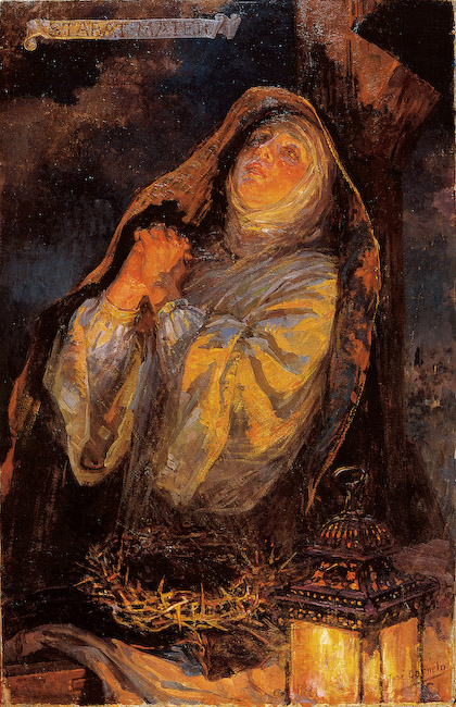 Dolorosa (1929) José Garnelo tablo - Dekolata