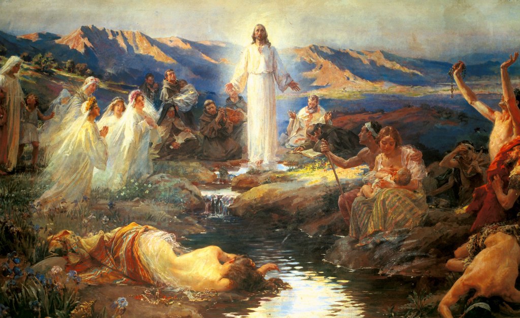 Jesús Manantial de Amor (1901) José Garnelo tablo - Dekolata