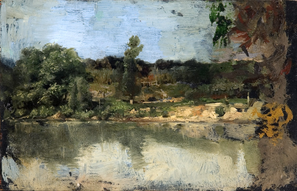 Paisaje Con Río José Garnelo tablo - Dekolata