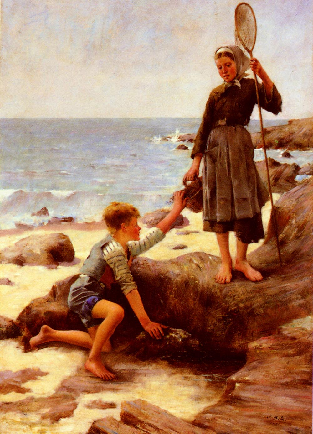 Child fishermen (1881) Jules Bastien-Lepage tablo - Dekolata