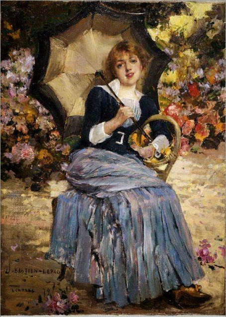 Parasol (1879) Jules Bastien-Lepage tablo - Dekolata