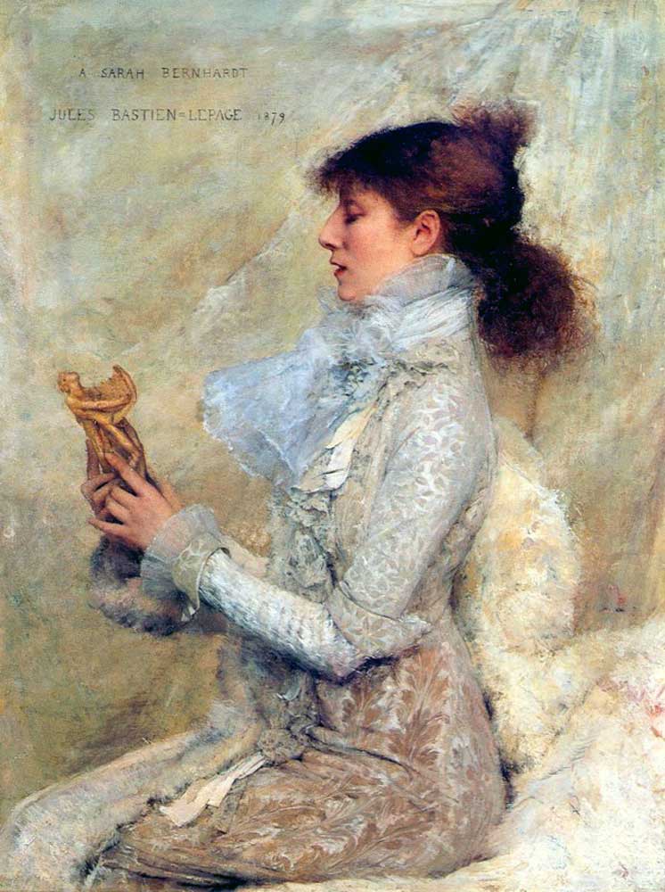 Portrait of Sarah Bernhardt (1879) Jules Bastien-Lepage tablo - Dekolata