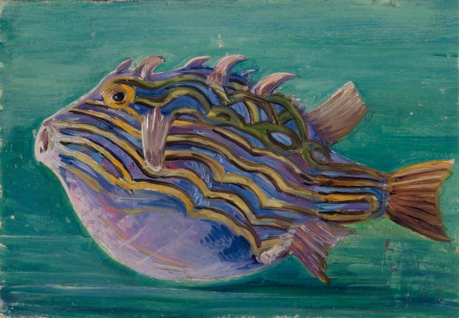Exotic Fish (1880) Marianne North tablo - Dekolata