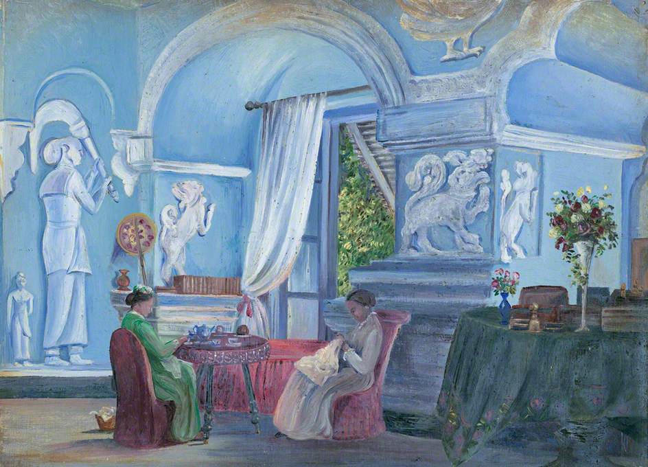 In the Old Palace, Kandy, Ceylon (Sri Lanka) (1880) – Marianne North Tablo
