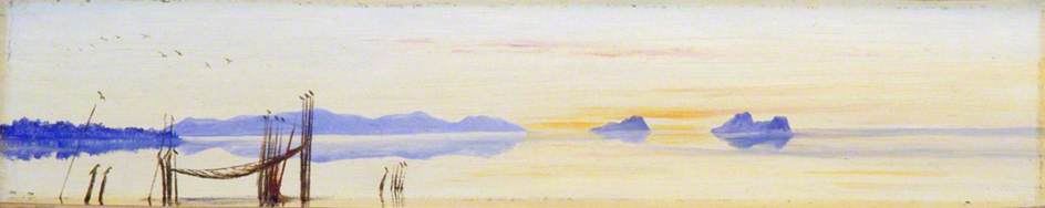 Mouth of the Kuching River, Sarawak, Borneo (1876) – Marianne North Tablo