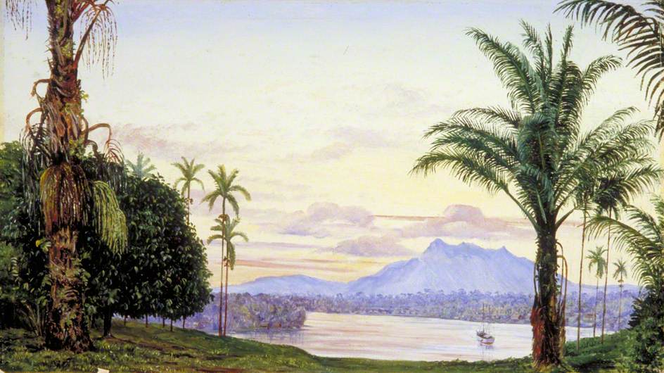 View of Matang and River, Sarawak, Borneo (1876) – Marianne North Tablo