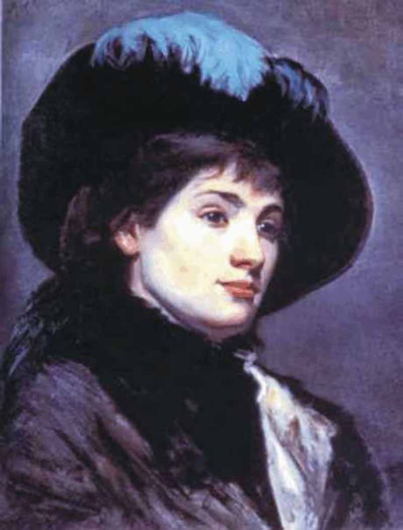 Self Portrait (1878) Marie Bashkirtseff tablo - Dekolata