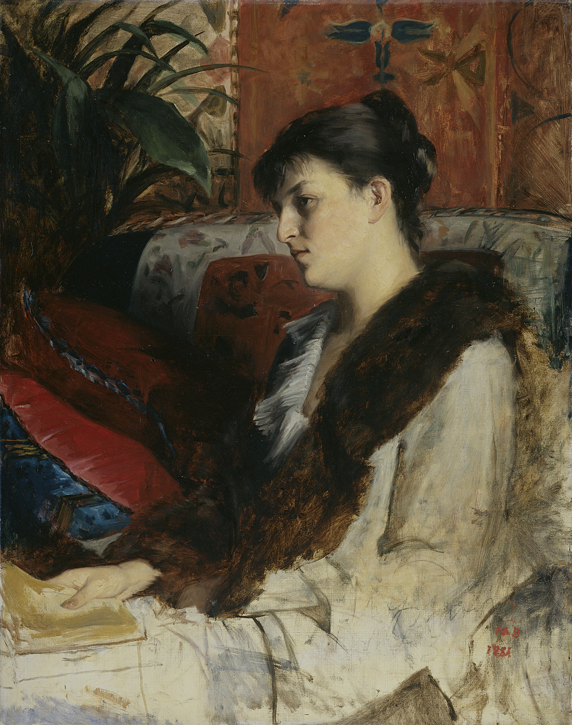 The Artist's Sister in Law (1881) Marie Bashkirtseff tablo - Dekolata