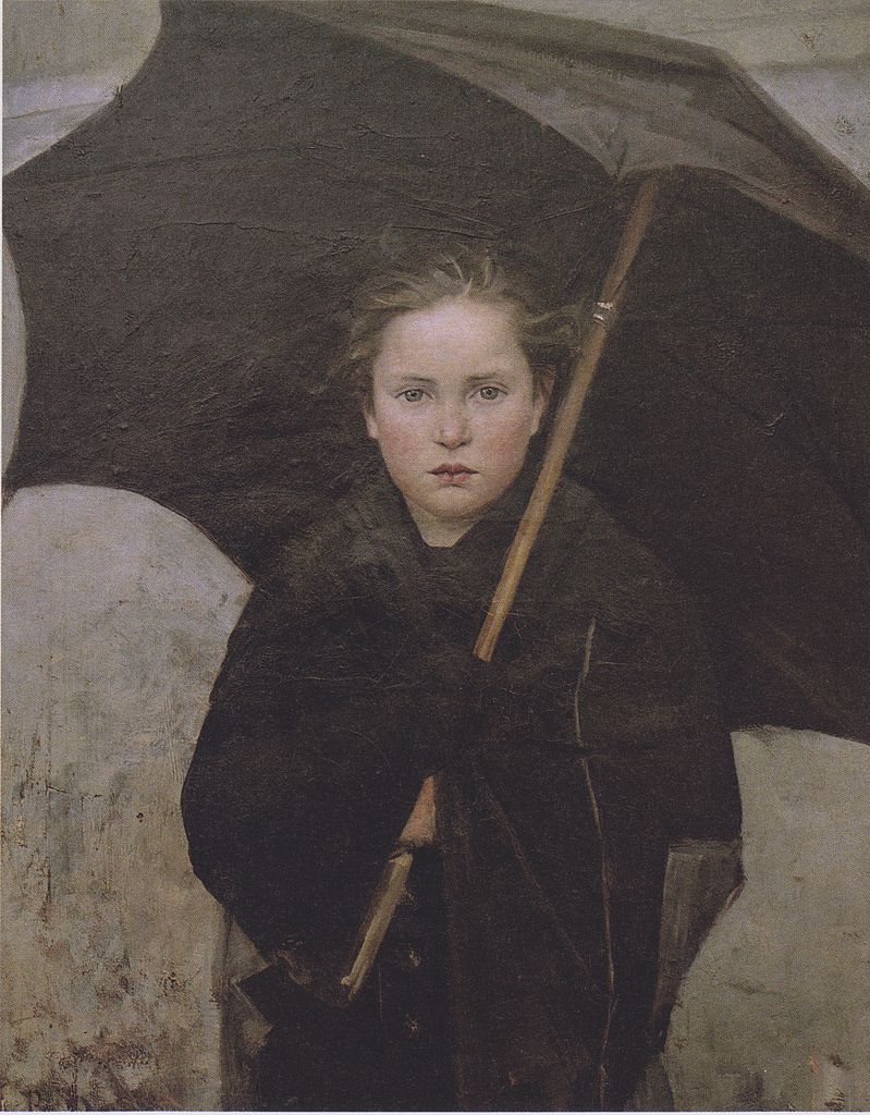 The Umbrella (1883) Marie Bashkirtseff tablo - Dekolata