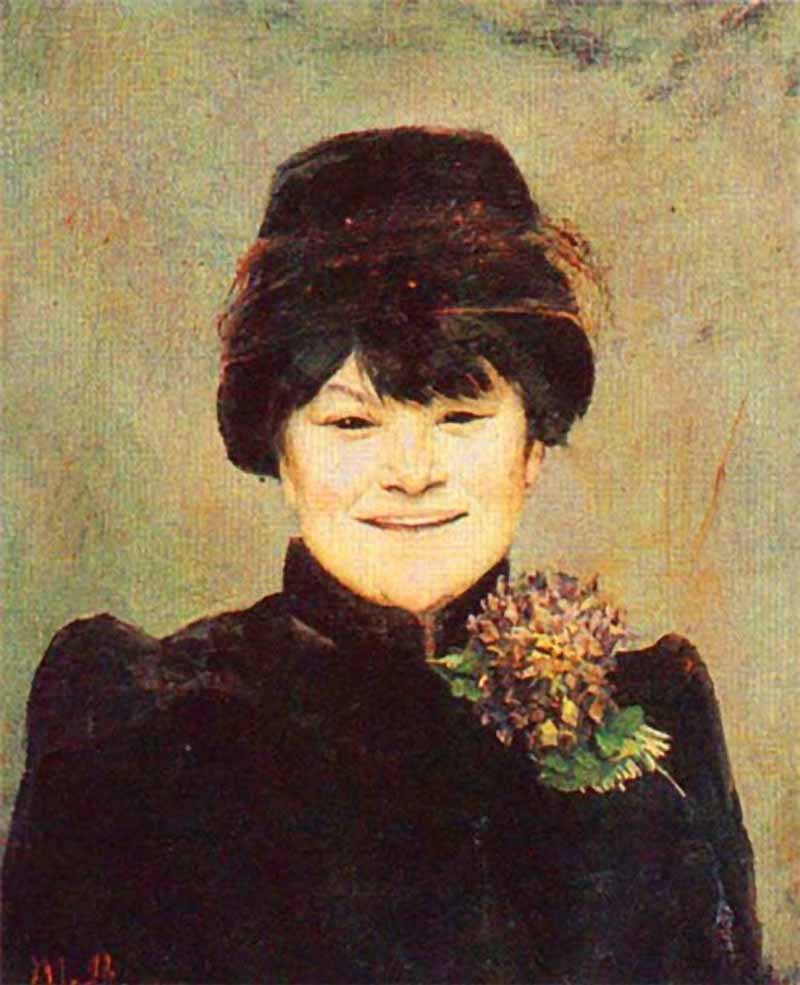 Three Smiles. Woman (1883) Marie Bashkirtseff tablo - Dekolata