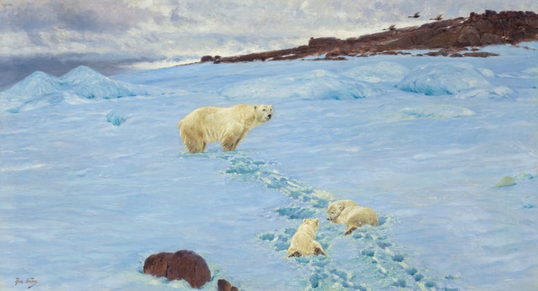 Snow Play (1910) Richard Friese tablo - Dekolata