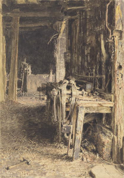 Barn Interior (1836) William Henry Hunt tablo - Dekolata