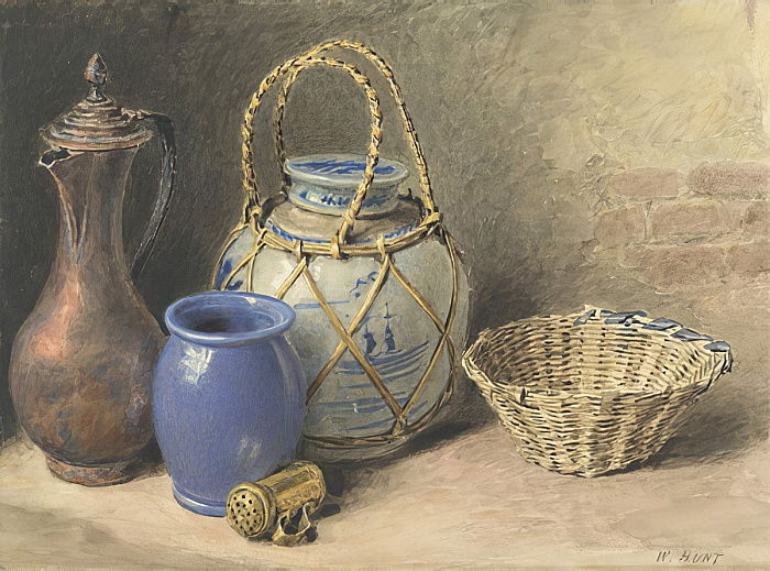 Still Life with Ginger Jar (1825) William Henry Hunt tablo - Dekolata