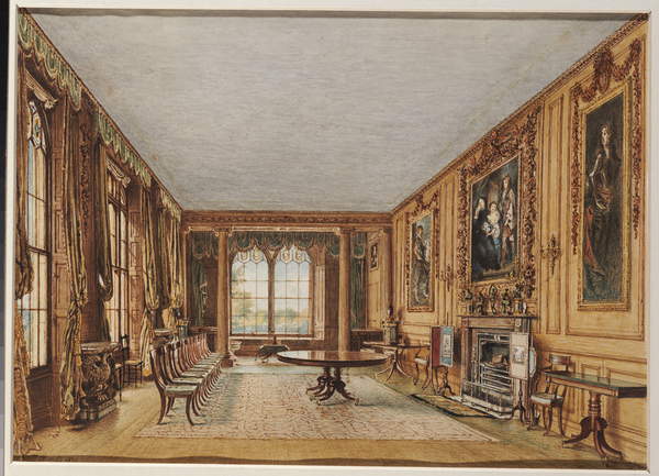 The Winter Dining Room of the Earl of Essex at Cassiobury (1821) William Henry Hunt tablo - Dekolata