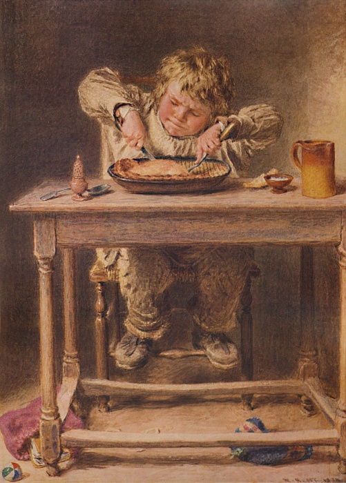 The attack (1834) William Henry Hunt tablo - Dekolata