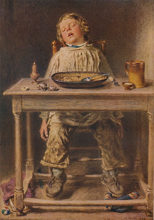 The defeat (1834) William Henry Hunt tablo - Dekolata