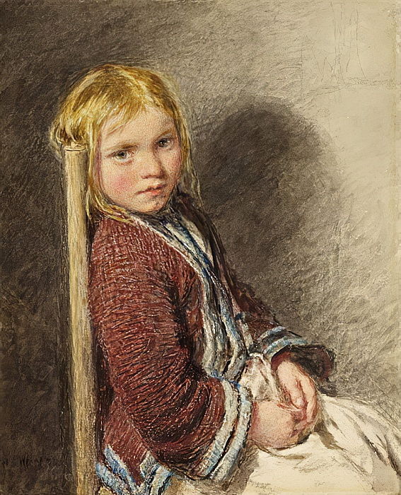 The shy sitter (1840) William Henry Hunt tablo - Dekolata