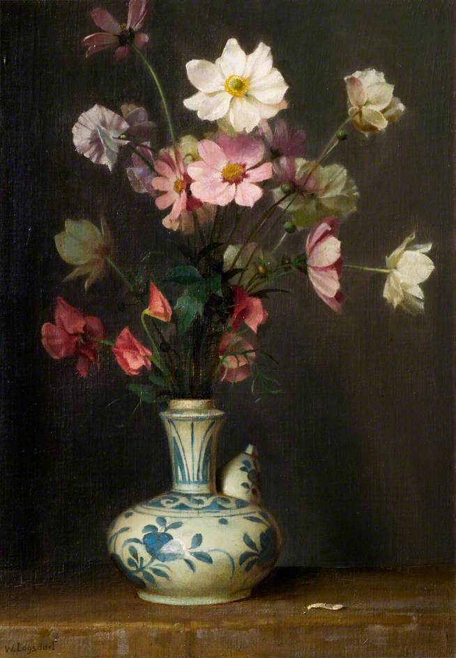 Flowers in a Persian Bottle (1935) William Logsdail tablo - Dekolata