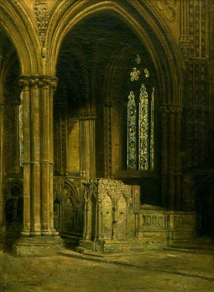 Lincoln Cathedral (1875) William Logsdail tablo - Dekolata