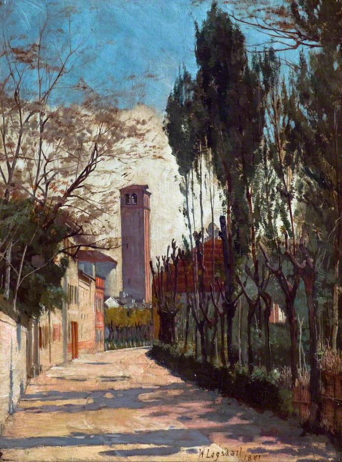 Mestre, near Venice (1881) William Logsdail tablo - Dekolata