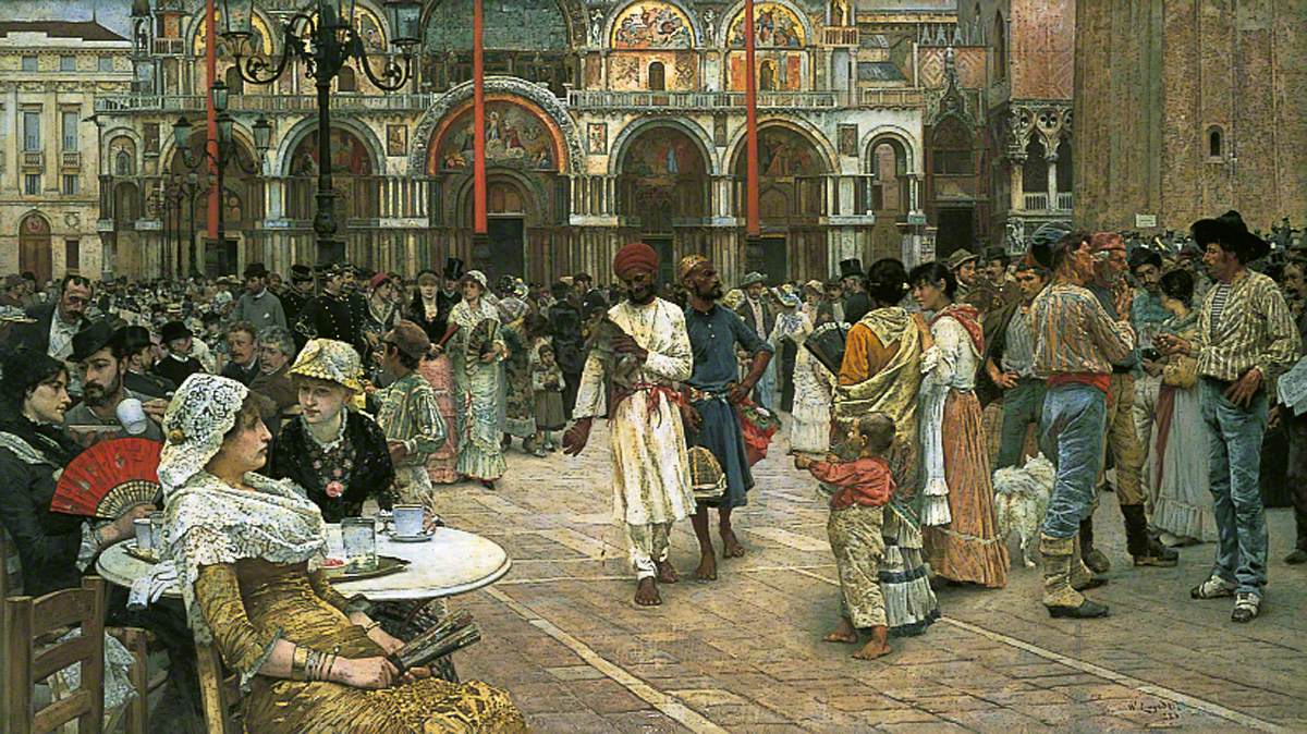 St Mark's Square, Venice (1883) William Logsdail tablo - Dekolata