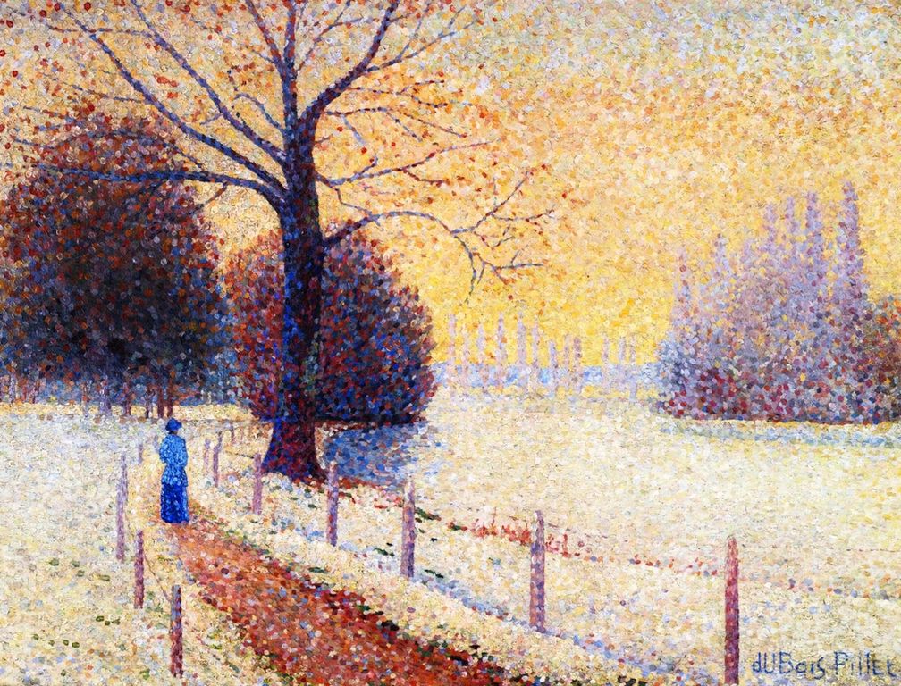 Le Puy in the Snow (1889) - Albert Dubois-Pillet Tablo