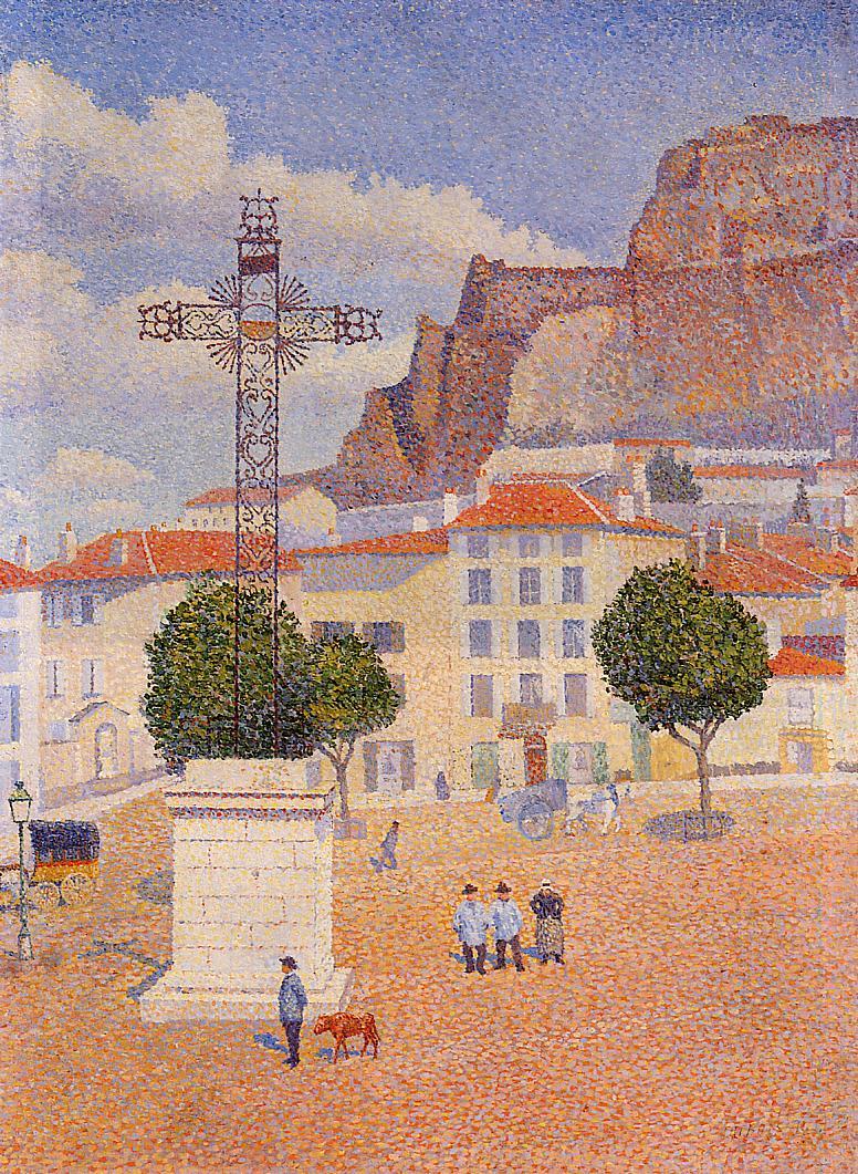Le Puy. The Sunny Plaza (1890) - Albert Dubois-Pillet Tablo