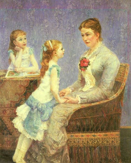 Madame Bouchet et ses filles – Albert Dubois-Pillet Tablo