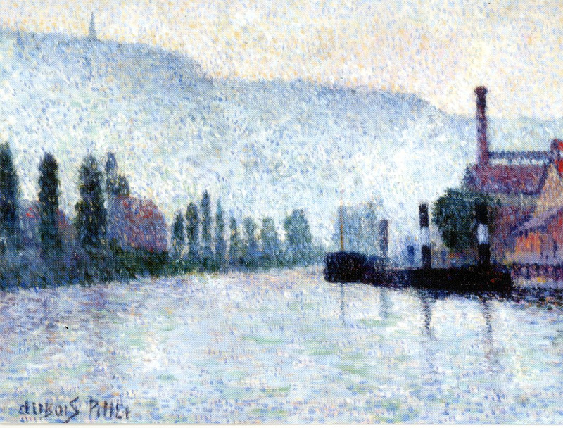 Rouen, La Seine et les Collines à Canteleu (1887) - Albert Dubois-Pillet Tablo