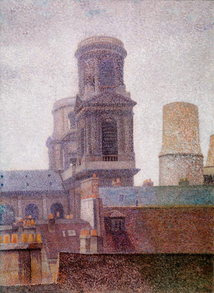 The Towers, Saint Sulpice (1887) - Albert Dubois-Pillet Tablo