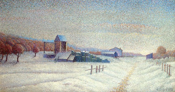 Winter Landscape (1885) - Albert Dubois-Pillet Tablo