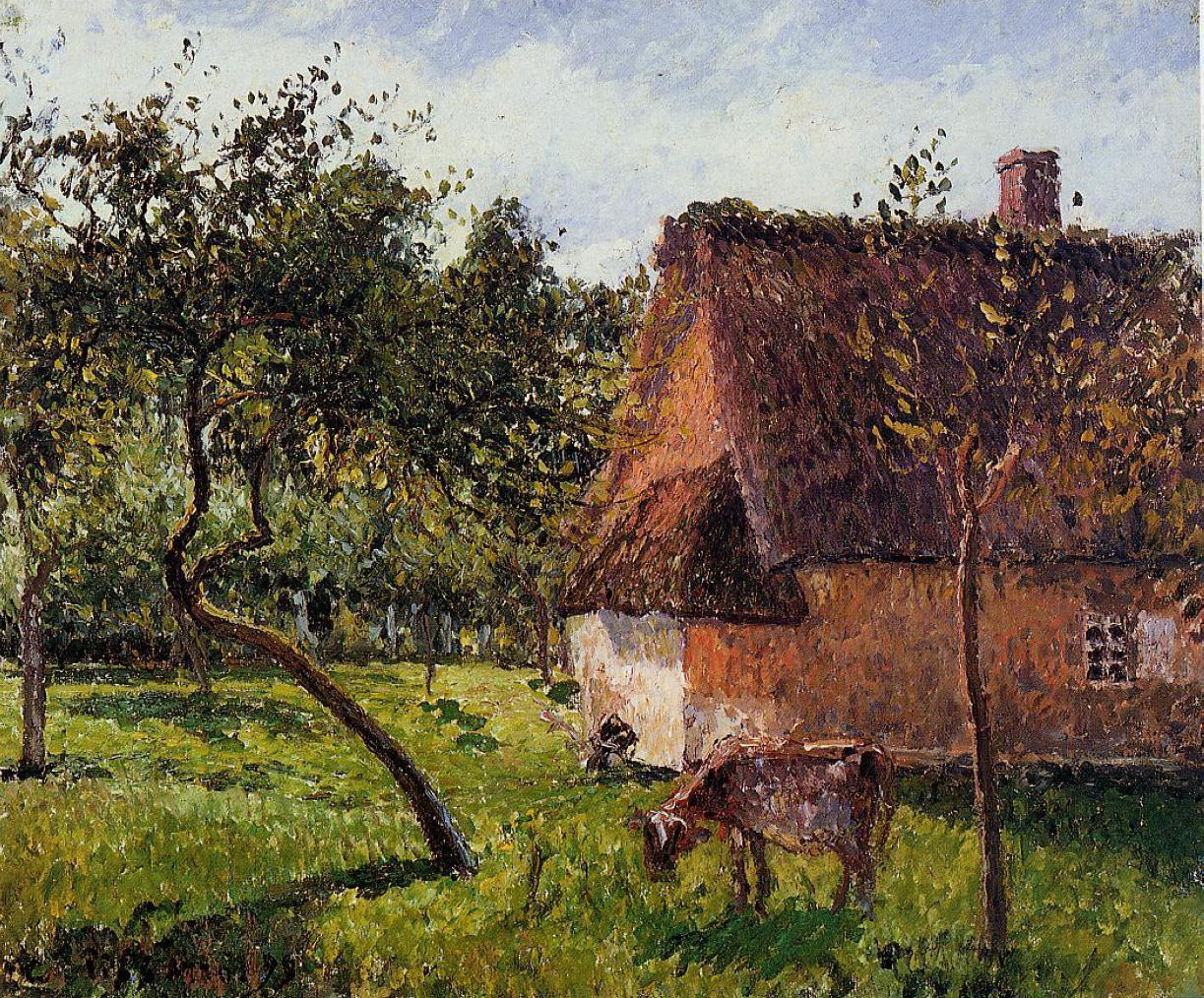 A Field in Varengeville (1899) - Camille Pissarro Tablo